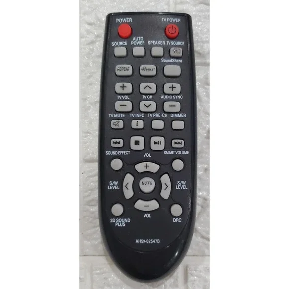 Samsung Remote Control (AH59-02547B) for Select Samsung Sound Bars - Black - Picture 1 of 3